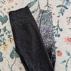 Beyond Yoga Stylish Black and Multicolor Leggings